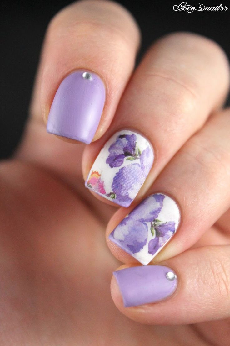 Lavender Nail Designs
 20 Floral Nails You Must Try for Spring Pretty Designs
