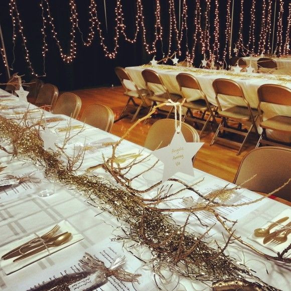 Lds Christmas Party Ideas
 Angels Among Us Themed Table dinner and decorations