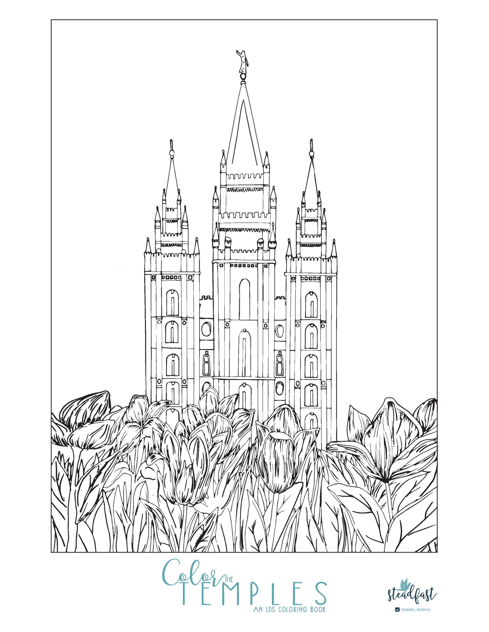 Lds Coloring Pages For Adults
 Enjoy this Beautiful Free Temple Coloring Page