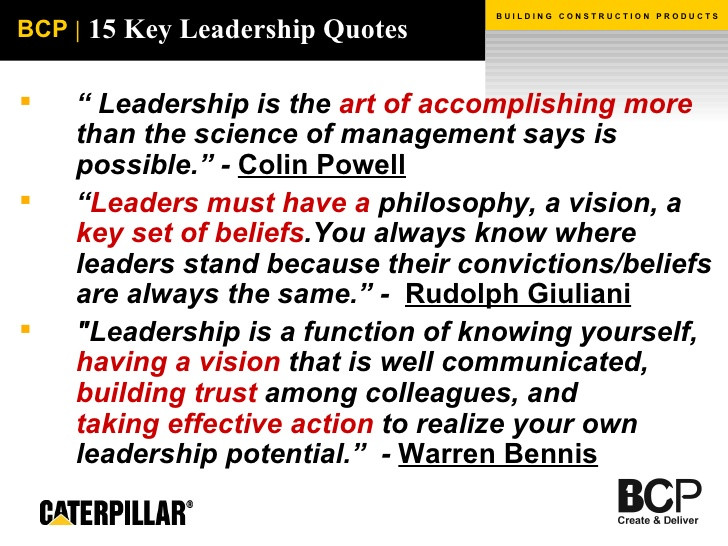 Leadership Philosophy Quotes
 pleted Staff Work M J H