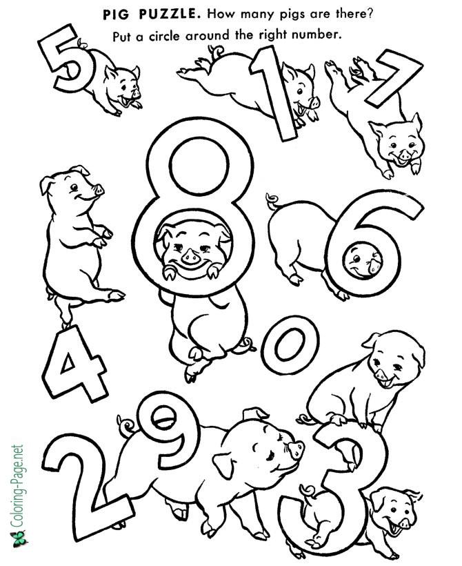 Learning Coloring Pages For Toddlers
 Counting Worksheets