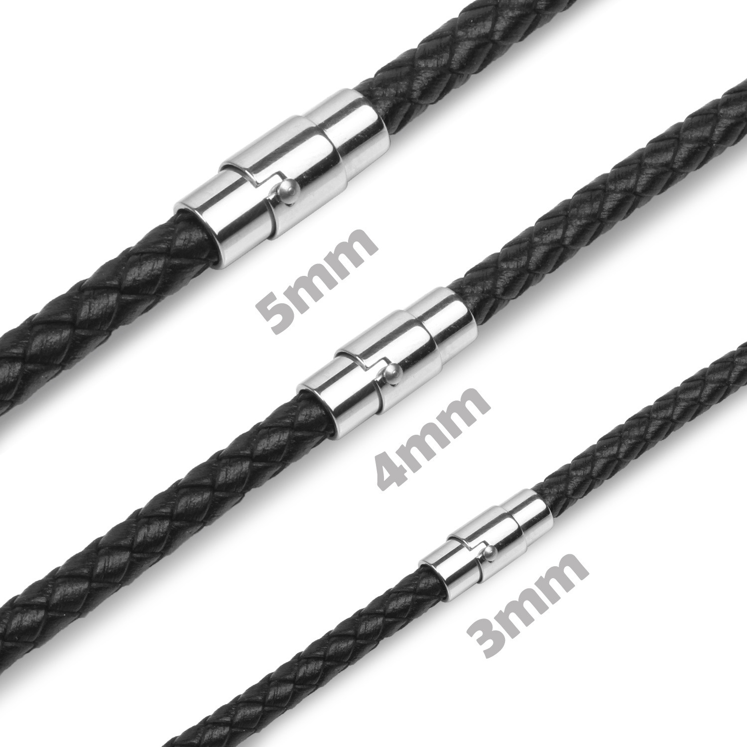 Leather Necklaces For Men
 MENDINO Men s 316L Stainless Steel Leather Necklace