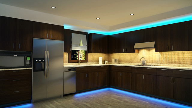 Led Lighting For Kitchen Cabinets
 LED Kitchen Cabinet and Toe Kick Lighting Contemporary