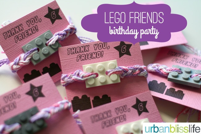 Lego Friends Birthday Party Supplies
 LEGO Friends Birthday Party friendship bracelets Urban