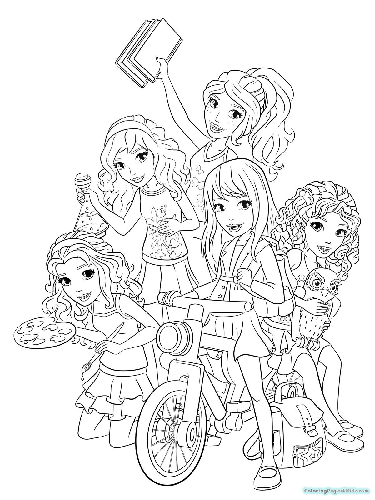 Lego Girls Coloring Pages
 Lego Friends Coloring Pages And Girls And Livi
