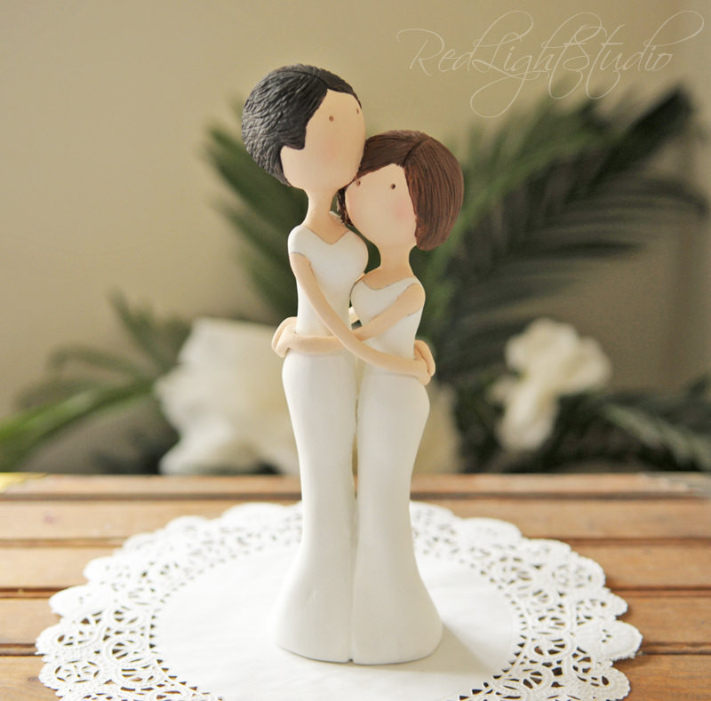Lesbian Wedding Cake Toppers
 Same Wedding Cake Toppers Gay Couple by RedLightStudio