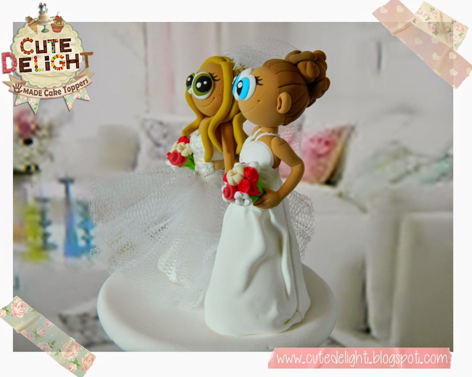 Lesbian Wedding Cake Toppers
 Wedding cake toppers Custom Cake Topper Funny cake