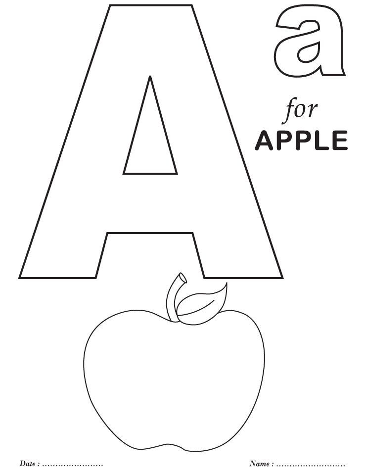 Letter A Coloring Pages For Toddlers
 Printables Alphabet A Coloring Sheets