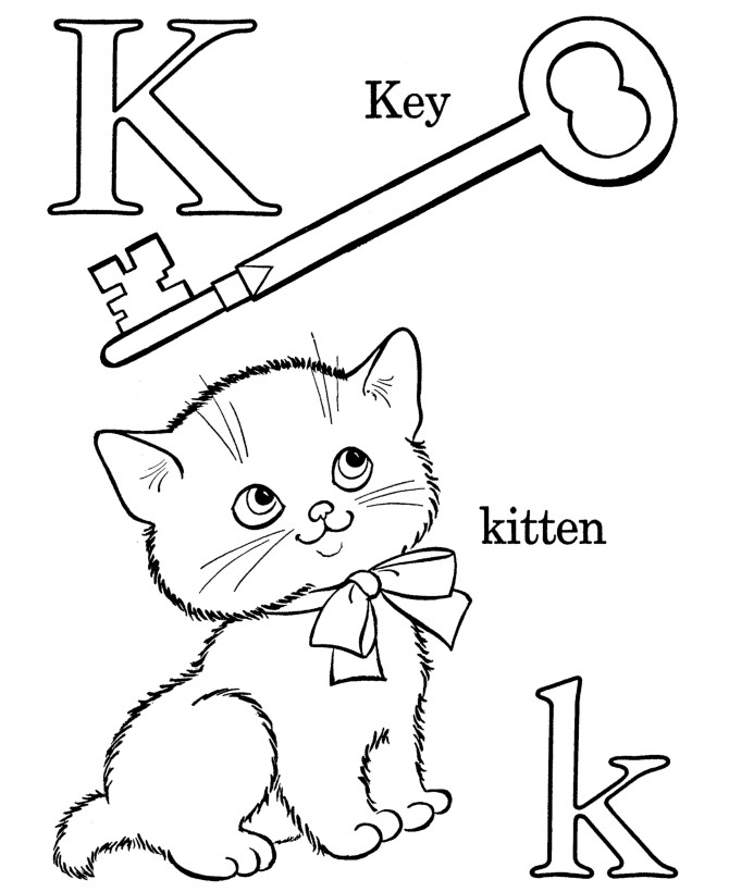 Letter A Coloring Pages For Toddlers
 Farm Alphabet ABC Coloring page Letter K