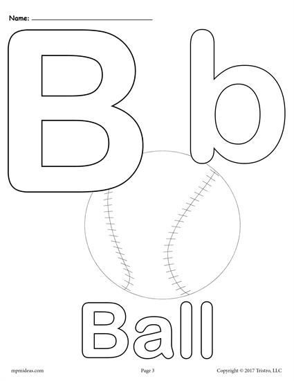 Letter B Coloring Pages For Toddlers
 Letter B Alphabet Coloring Pages 3 FREE Printable