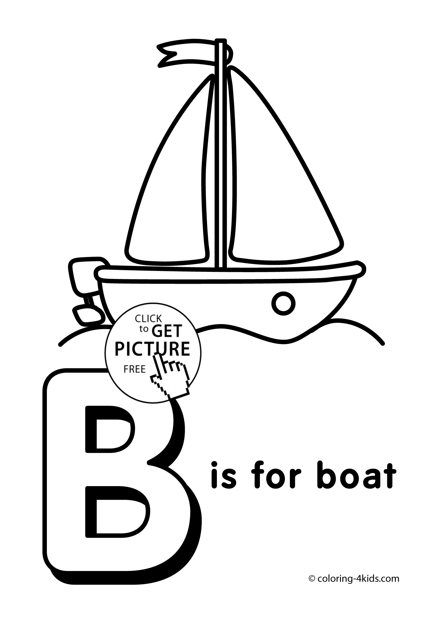 Letter B Coloring Pages For Toddlers
 Letter B coloring pages of alphabet B letter words for