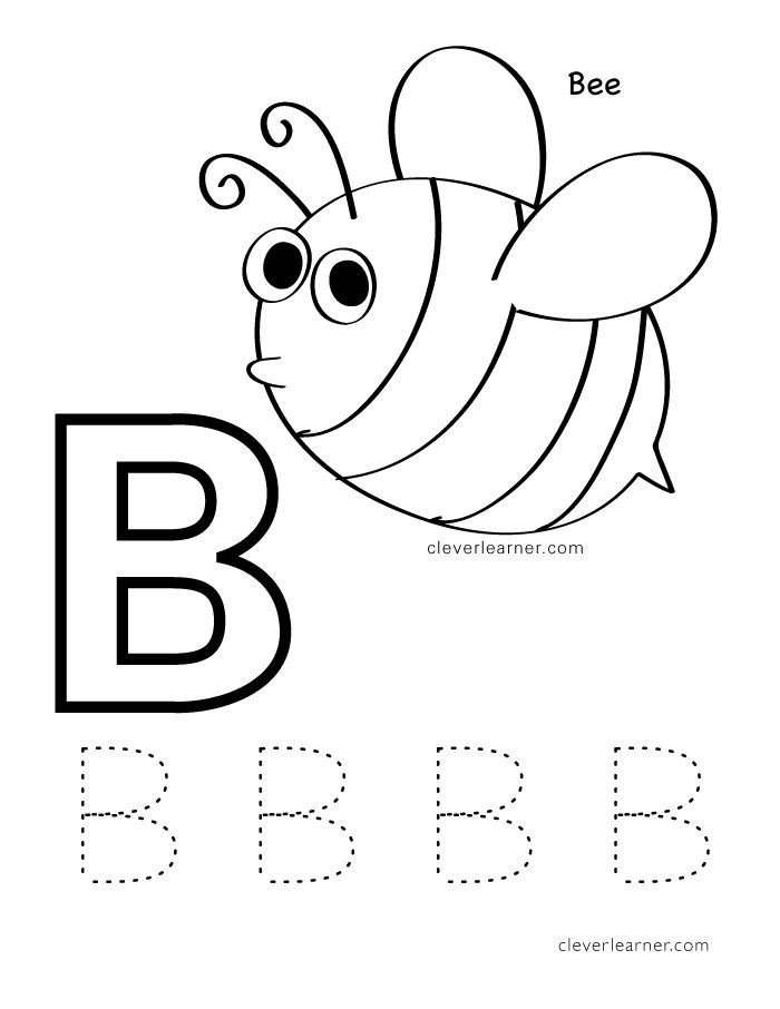 Letter B Coloring Pages For Toddlers
 b is for bee colour sheets