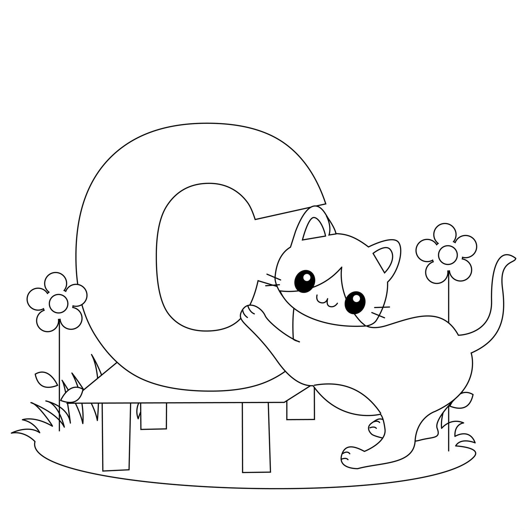 Letter C Coloring Pages For Toddlers
 Free Printable Alphabet Coloring Pages for Kids Best