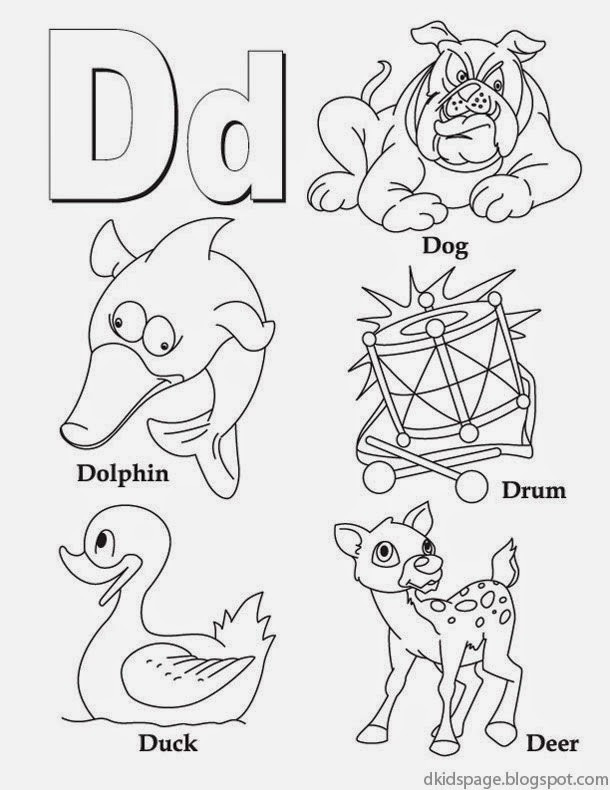 Letter D Coloring Pages For Toddlers
 Kids Page Letter D