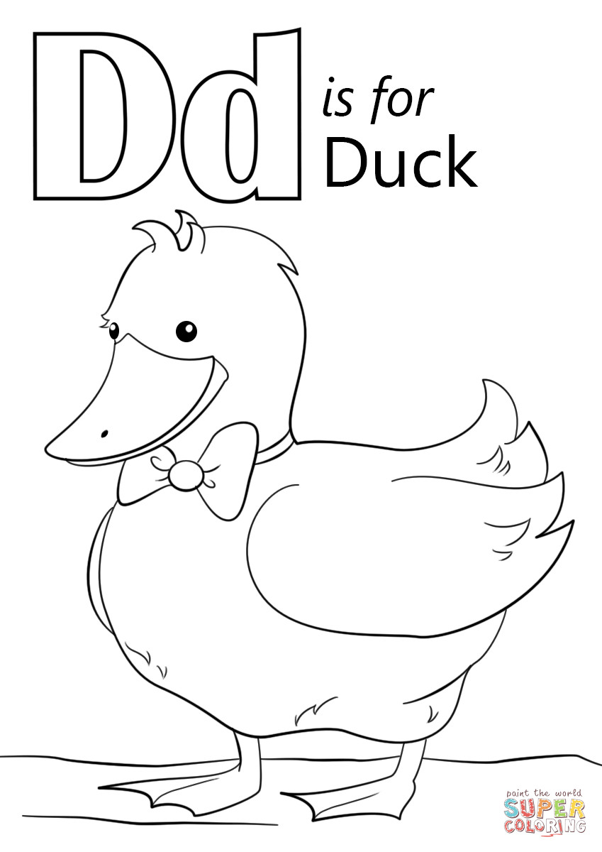 Letter D Coloring Pages For Toddlers
 Duck Coloring Pages for Preschoolers