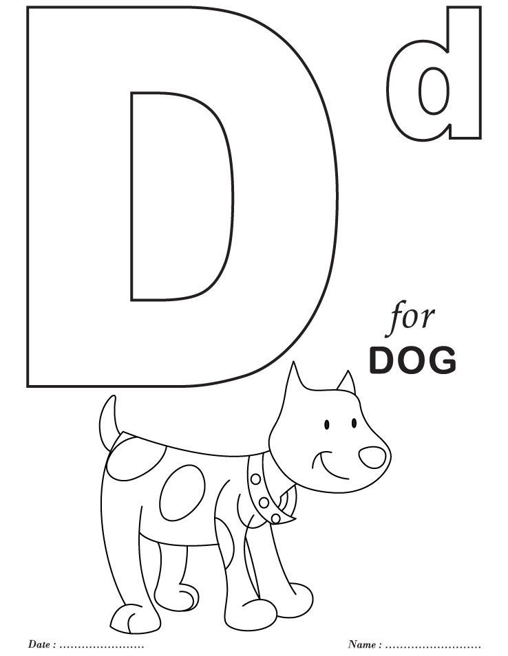 Letter D Coloring Pages For Toddlers
 Printables Alphabet D Coloring Sheets