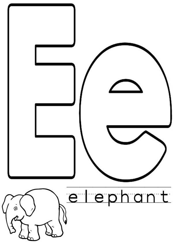 Letter E Coloring Pages For Toddlers
 Kindergarten Kids Letter E Coloring Page Kindergarten