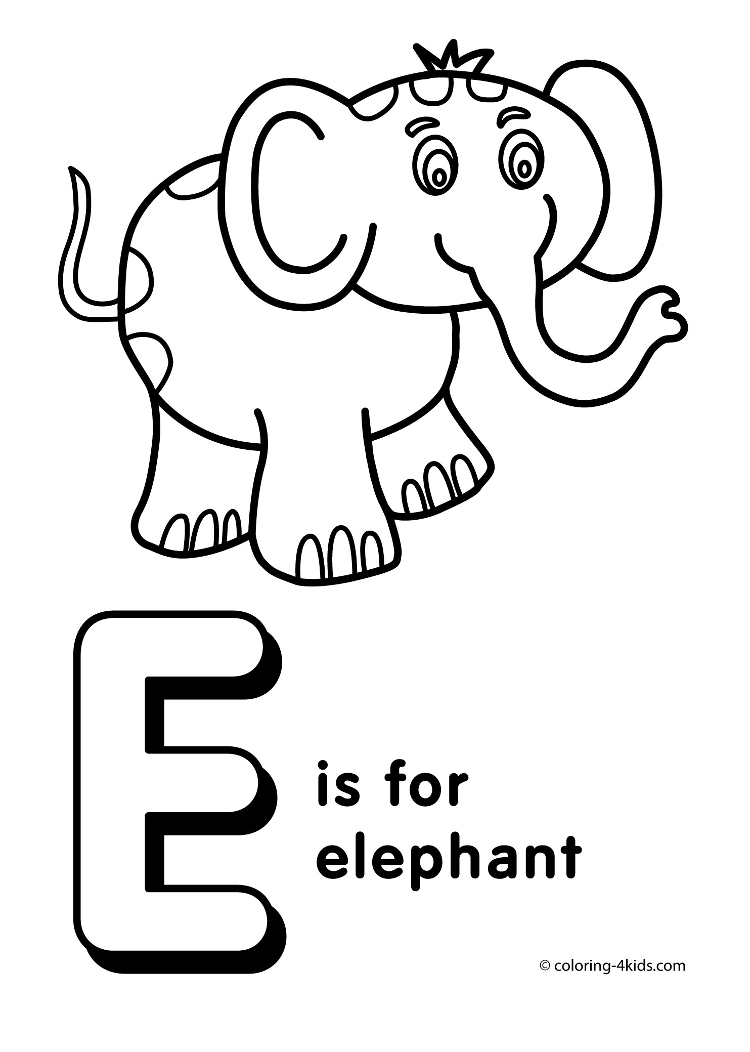 Letter E Coloring Pages For Toddlers
 Letter E coloring page alphabet coloring pages alphabet