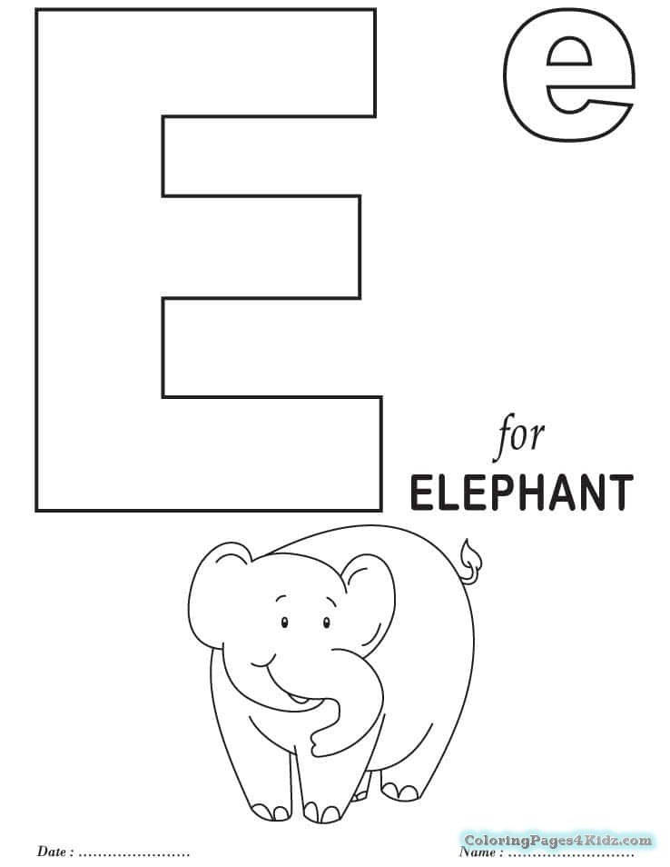 Letter E Coloring Pages For Toddlers
 Letter E Coloring Pages