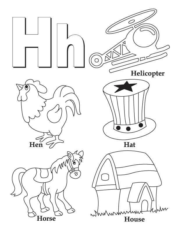 Letter H Coloring Pages For Toddlers
 My A to Z Coloring Book Letter H coloring page