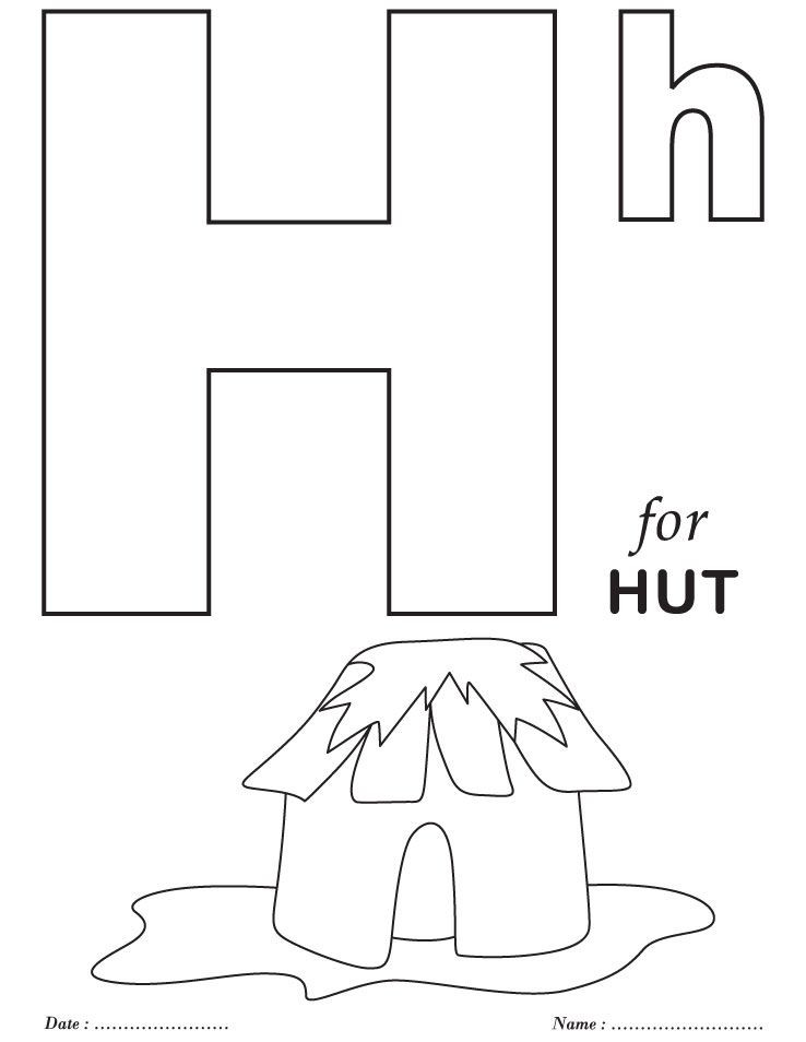 Letter H Coloring Pages For Toddlers
 Printables Alphabet H Coloring Sheets