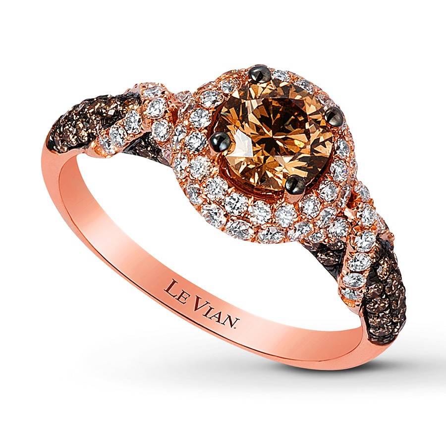 Levian Chocolate Diamond Rings
 LeVian Chocolate Diamonds 1 5 8 ct tw Ring 14K Strawberry Gold