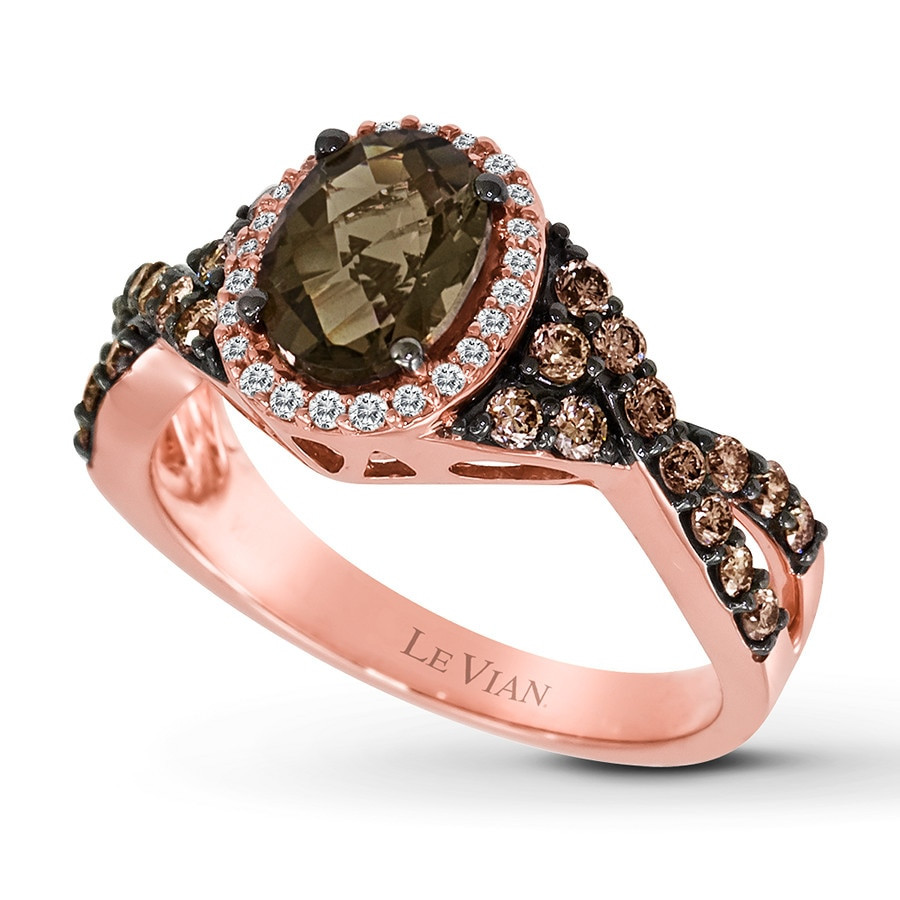 Levian Chocolate Diamond Rings
 Jared Le Vian Quartz Ring Chocolate Diamonds 14K