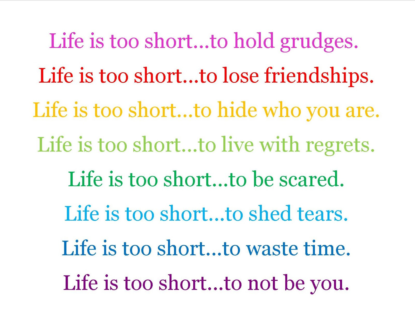 Life Is Short Quote
 All in the Detail enjoy your saturday