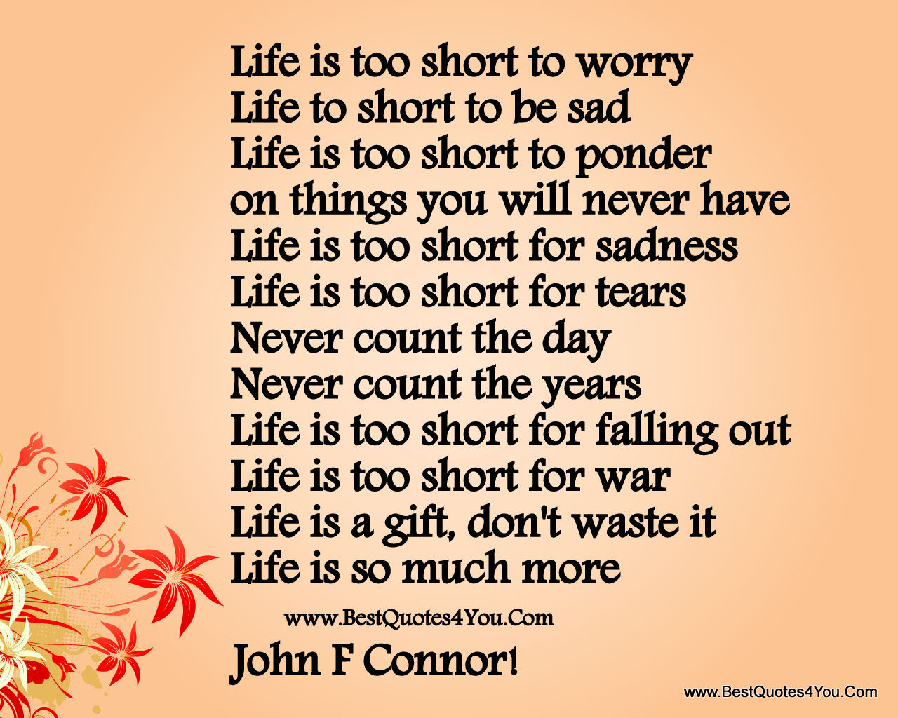 Life Is Short Quote
 Inspirational Picture Quotes Life is short