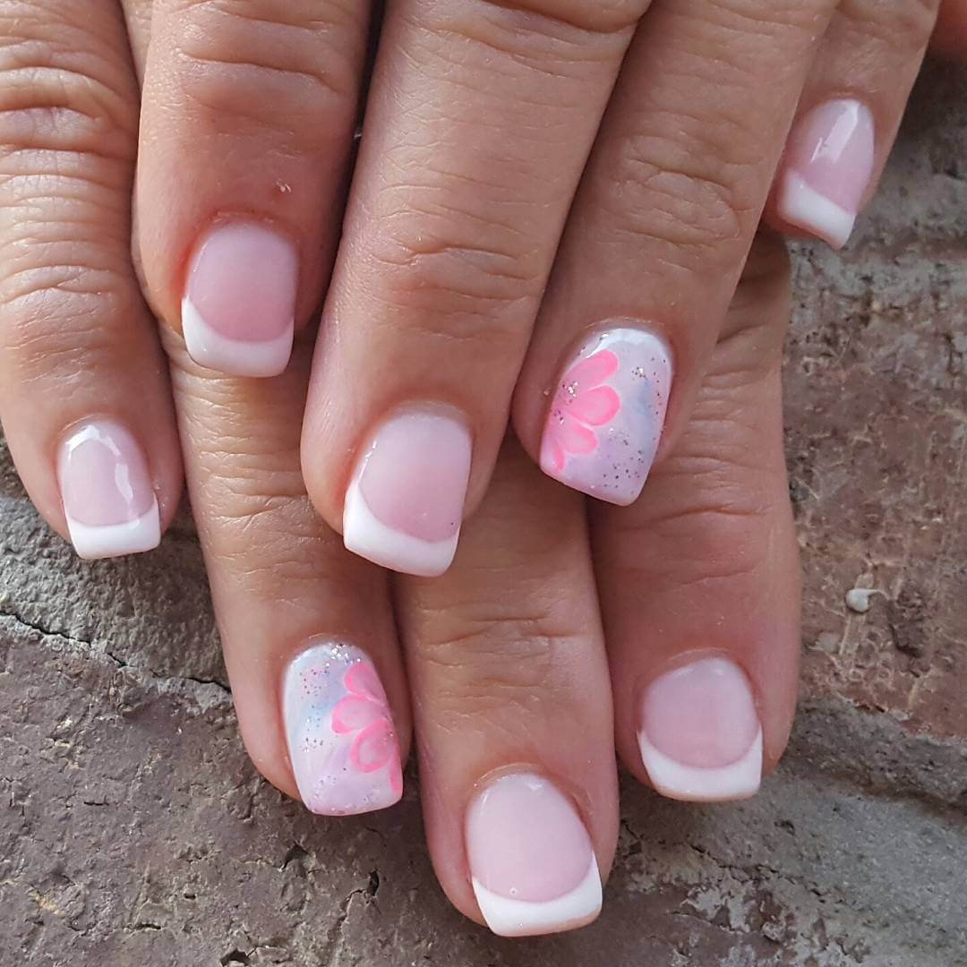 Light Pink Nail Art
 21 French Nail Art Designs Ideas