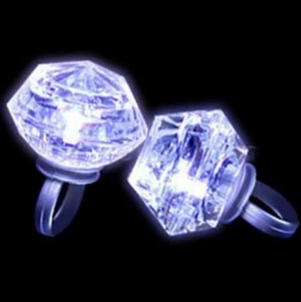 Light Up Diamond Rings
 Flashing LED Light Up Ring Glow In The Dark Flash Blinking