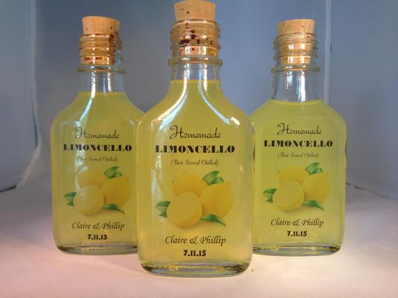 Limoncello Wedding Favors
 Wedding Favors Custom Limoncello Whiskey Labels & Bottles