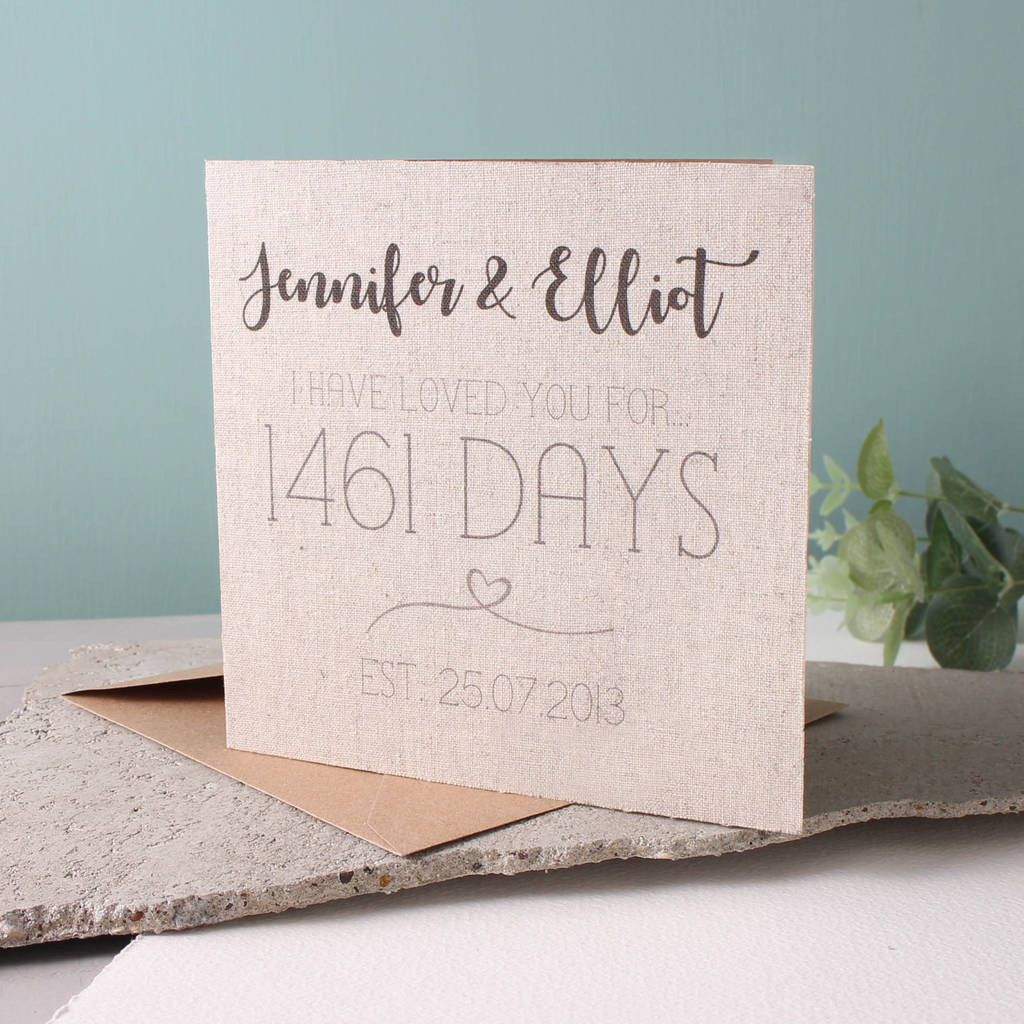 Linen Anniversary Gift Ideas
 anniversary linen time card by no ordinary t pany