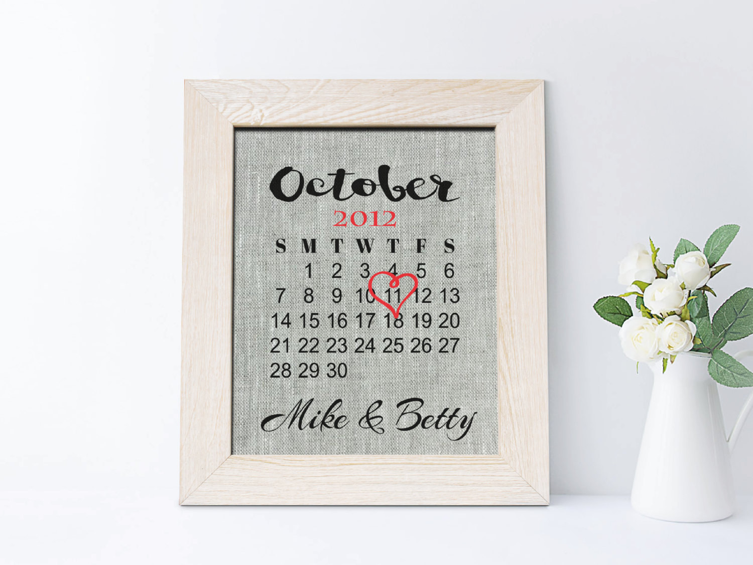 Linen Anniversary Gift Ideas
 4th Linen Anniversary t 4 Years To her print fourth