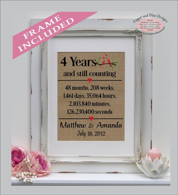 Linen Anniversary Gift Ideas
 4th anniversary Linen Print 4 year linen traditional t