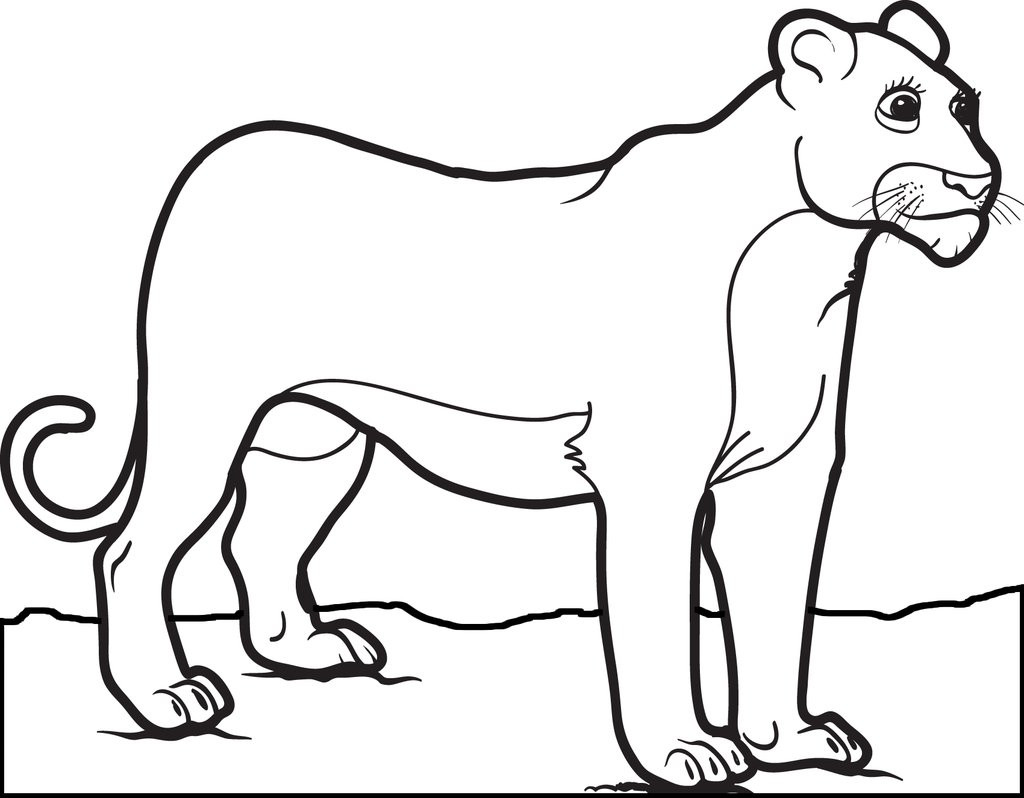 Lion Coloring Pages For Toddlers
 FREE Printable Female Lion Coloring Page for Kids – SupplyMe