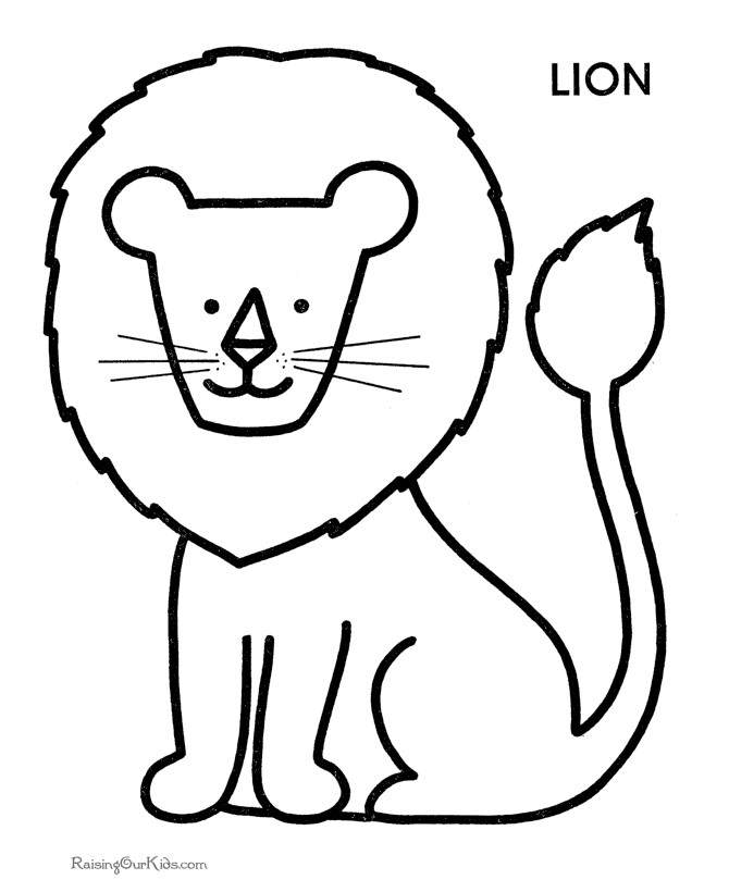 Lion Coloring Pages For Toddlers
 Cute Lion Coloring Page Coloring Home