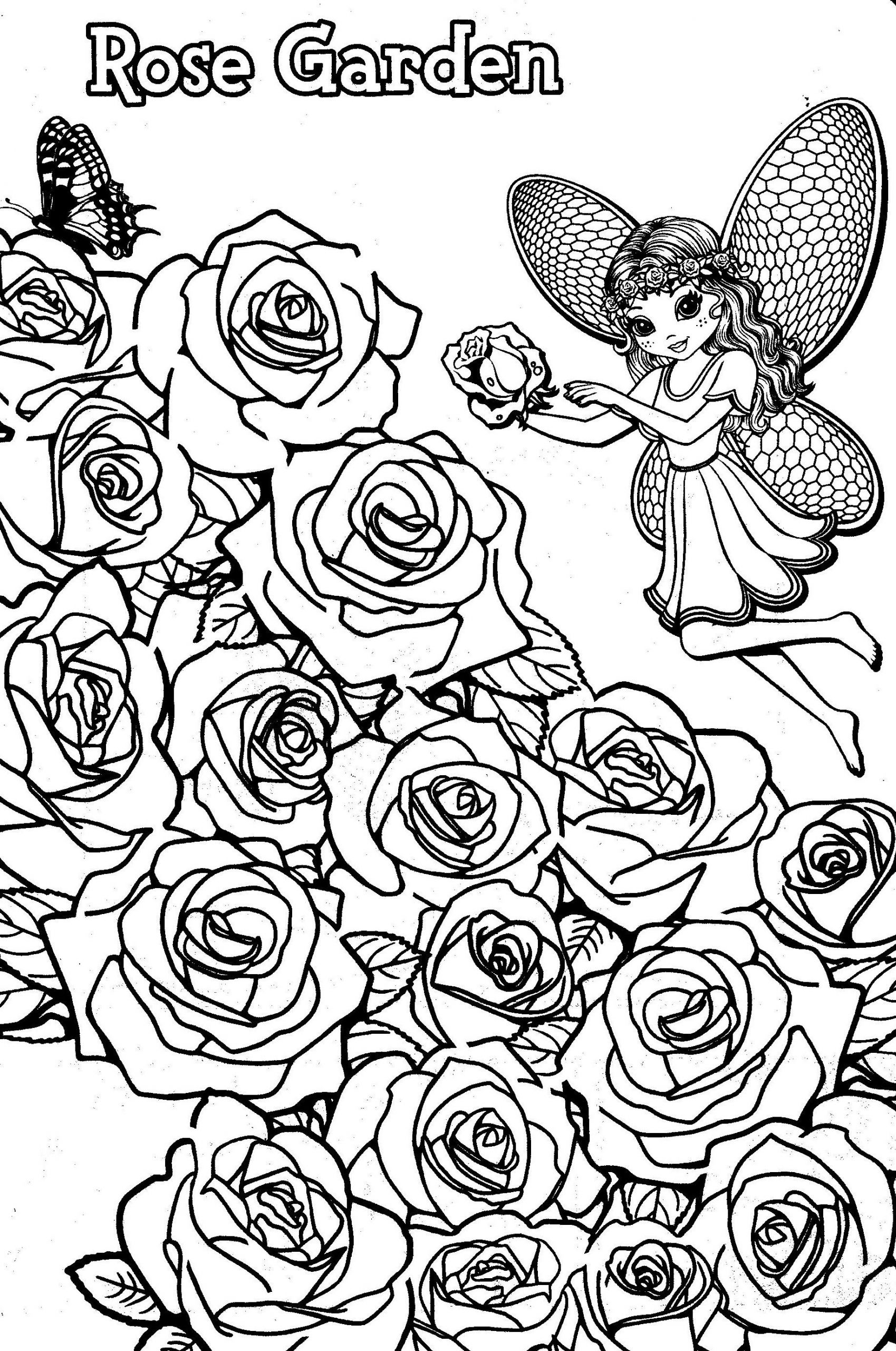 Lisa Frank Adult Coloring Books
 Rose Garden Coloring Pages at GetColorings