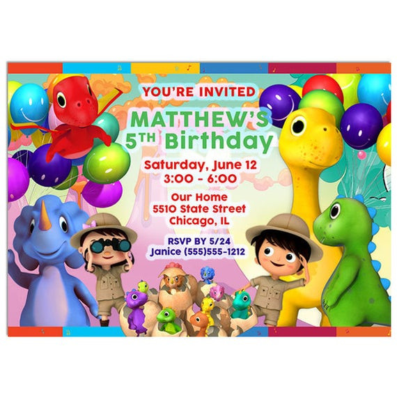 Little Baby Bum Party
 Dino Little Baby Bum Birthday Party Invitations