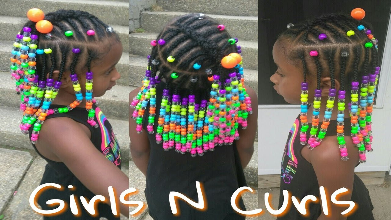 Little Girl Braids And Beads Hairstyles
 Cute Hairstyle for little girls Braids and Beads Natural