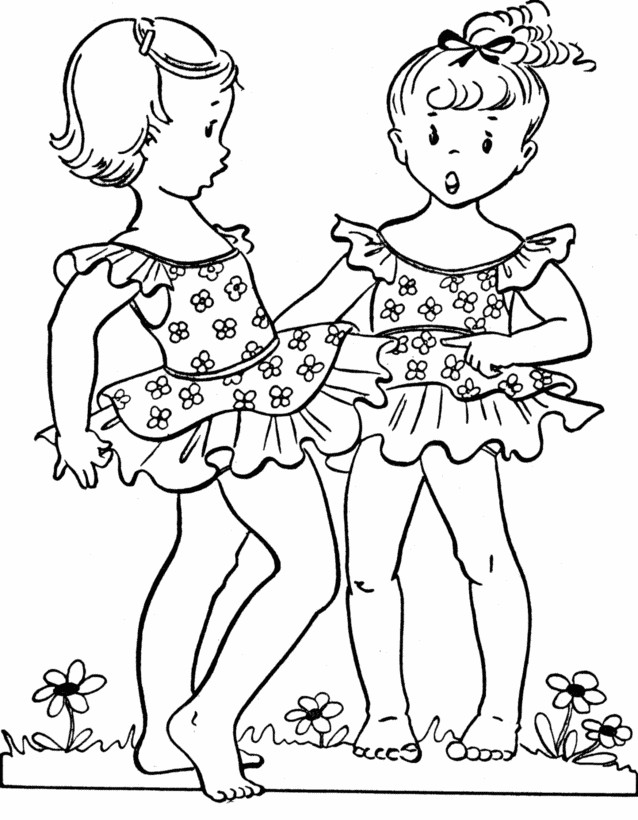Little Girls Coloring Pages
 BlueBonkers Girl Coloring Pages Surprise outfit Free