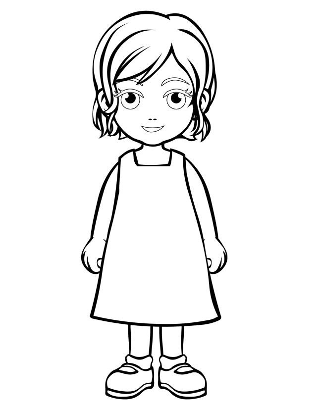 Little Girls Coloring Pages
 People and places coloring pages Mom and girl reading