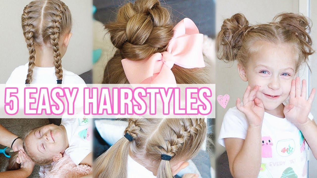 Little Girls Hairstyles For School
 5 EASY HAIRSTYLES FOR LITTLE GIRLS