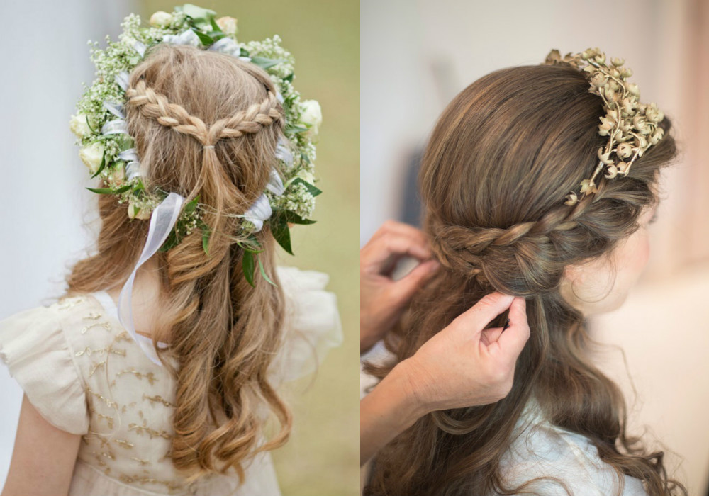 Little Girls Hairstyles For Weddings
 Wedding hairstyles for little girls 6 cute flower girl hairdos HoneyBrides