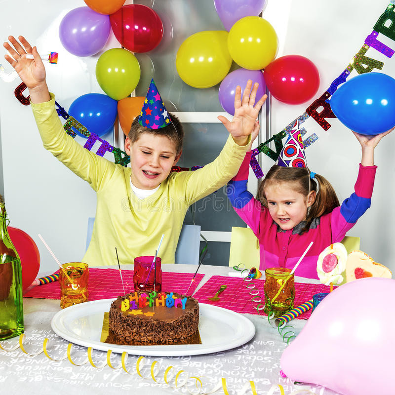 Little Kids Birthday Party
 Big Funny Birthday Party Royalty Free Stock Image Image