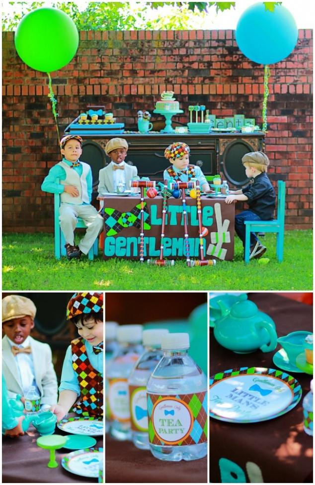Little Kids Birthday Party
 Little Man Boys Tea Party