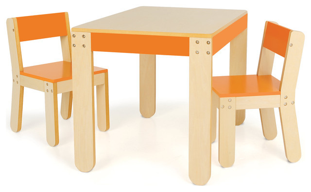 Little Kids Table And Chairs
 Little es Table and Chairs Orange 2 Chairs and 1 Table