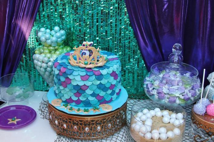 Little Mermaid Birthday Party Decoration Ideas
 Kara s Party Ideas Little Mermaid themed birthday party