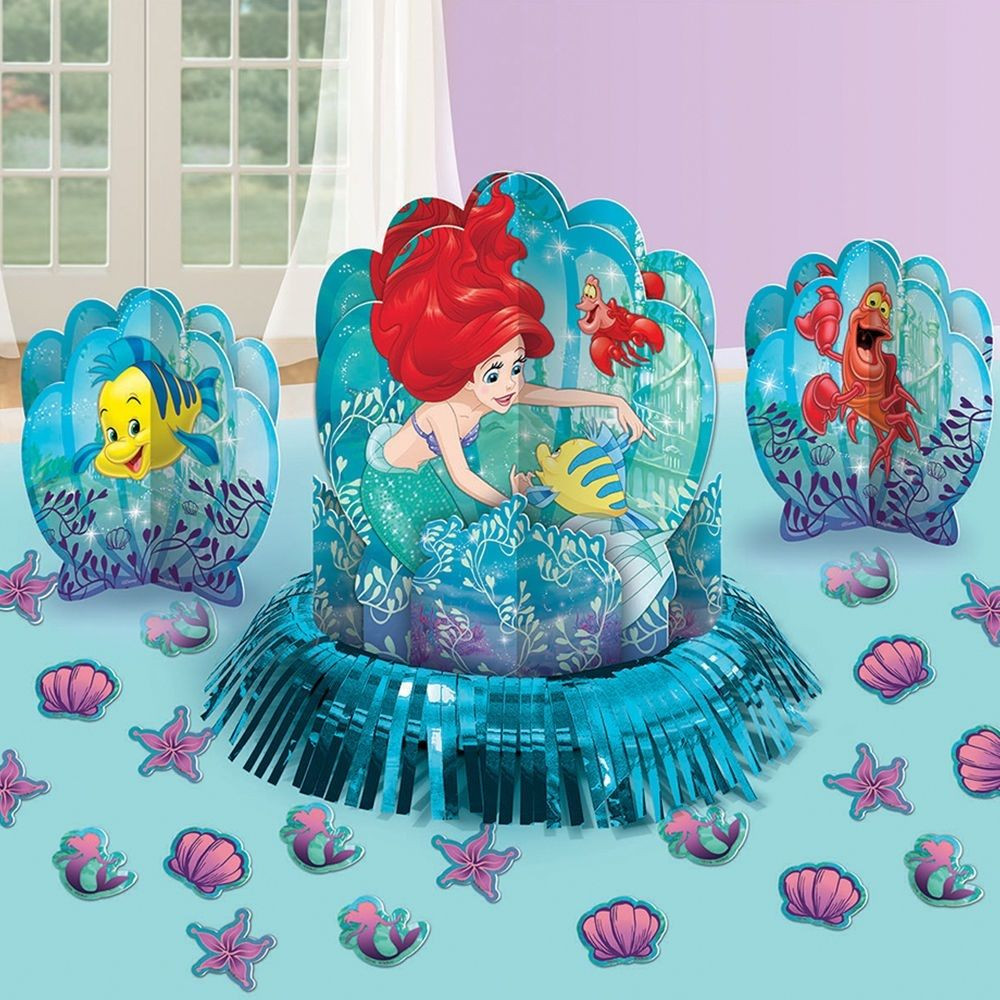 Little Mermaid Birthday Party Decoration Ideas
 Disney Little Mermaid Ariel Birthday Party Centerpiece