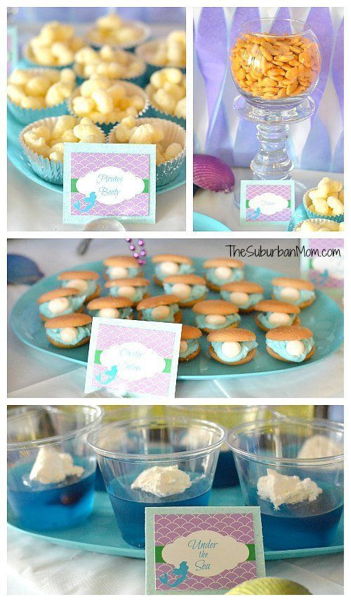 Little Mermaid Birthday Party Food Ideas
 Ideas para Decorar una fiesta del tema de la sirenita